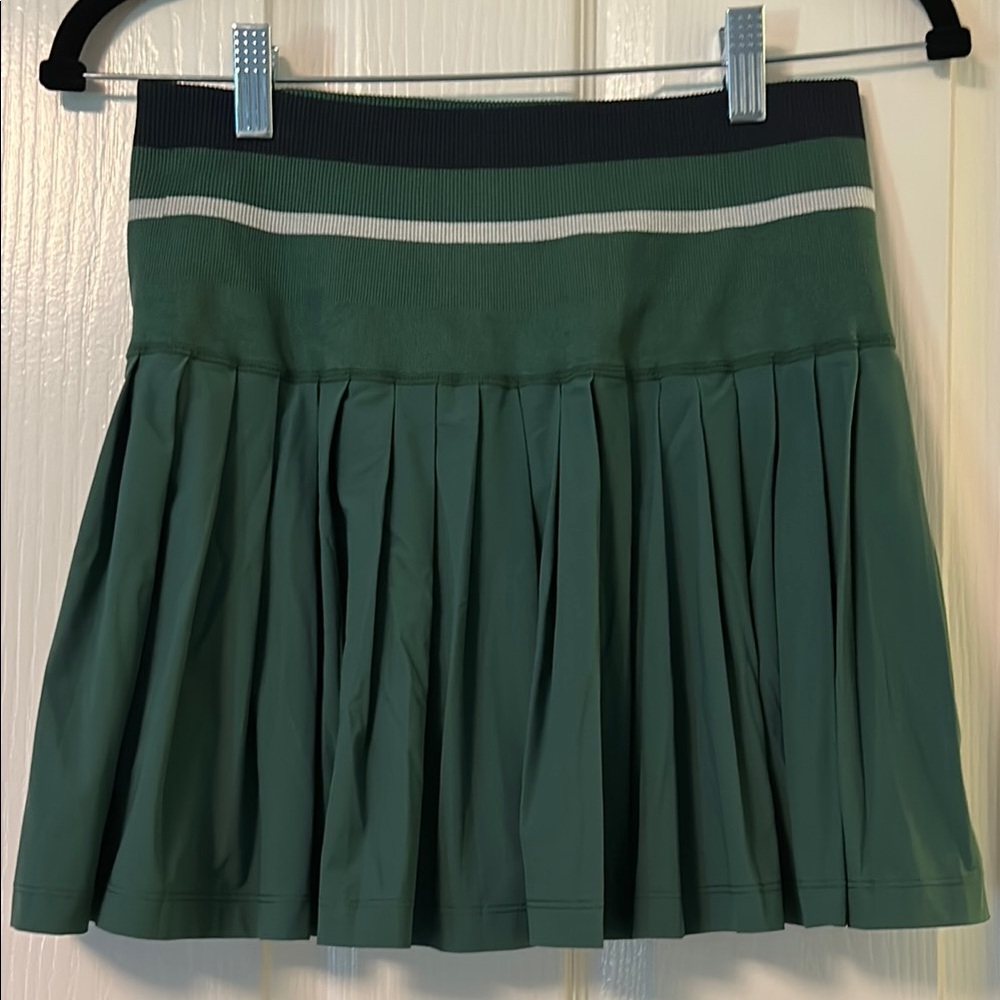 Wilson Green Pleated Skater Skirt